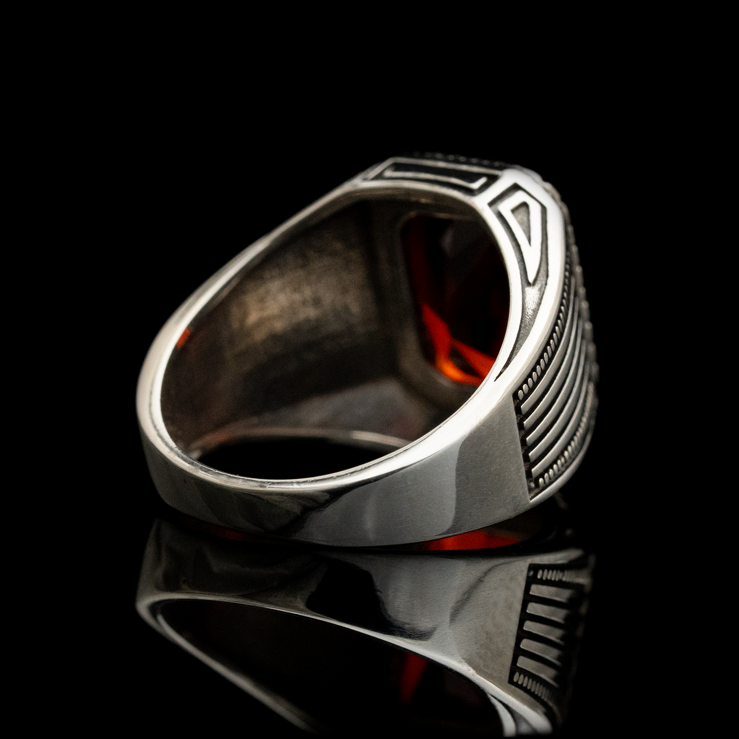 Anillo Olivo Rojo Plata