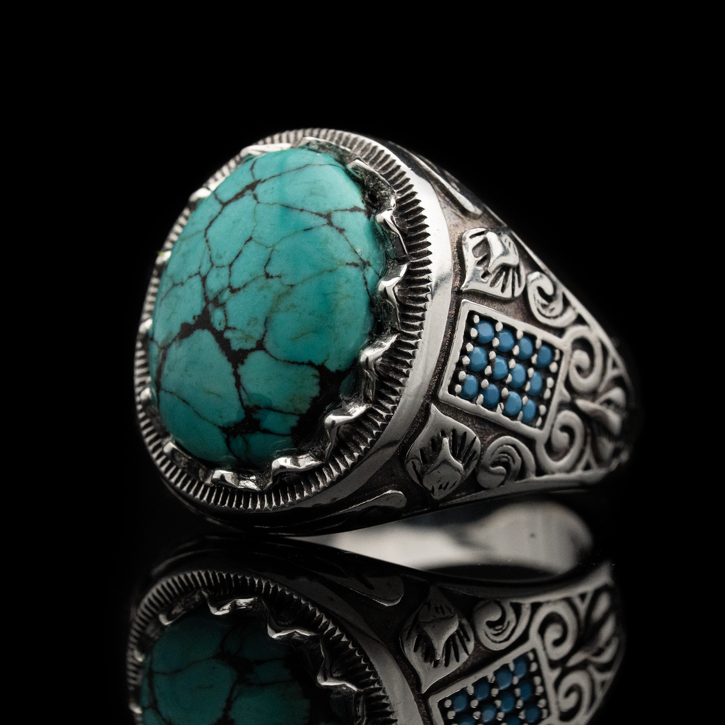 Anillo Bosque de Eucalipto Plata 925
