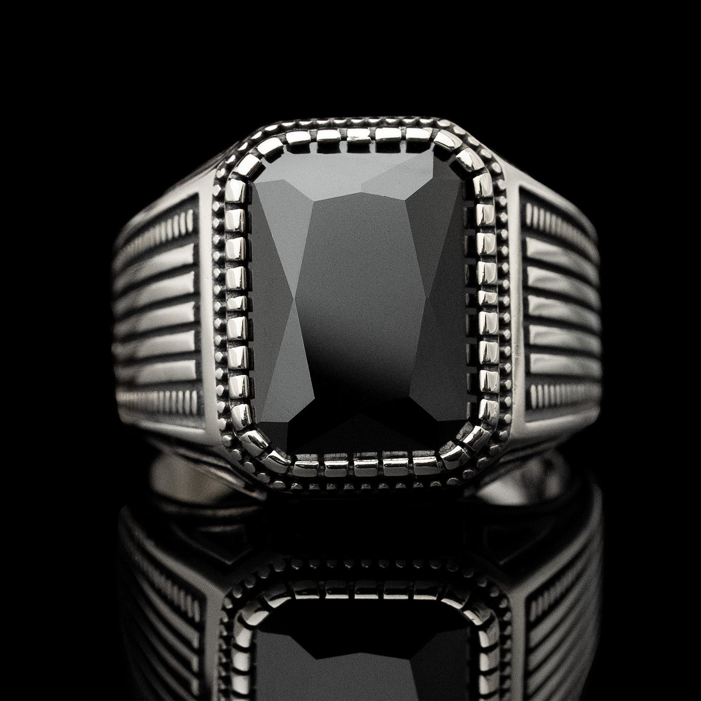 Anillo Olivo Negro Plata