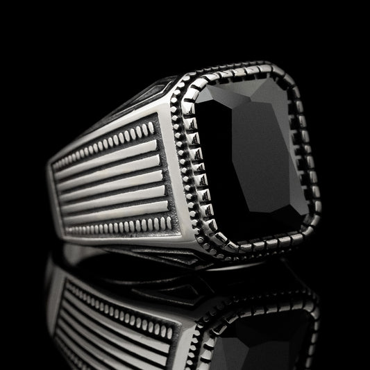 Anillo Olivo Negro Plata