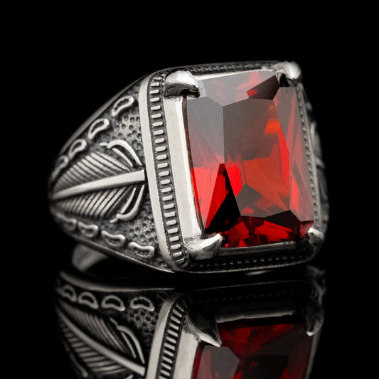 Anillo Echeveria "Red Ruby" 925