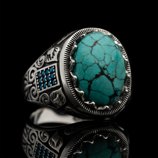 Anillo Bosque de Eucalipto Plata 925